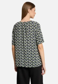 Betty Barclay Blusen*Schlupfbluse mit Rundhalsausschnitt Dark Blue/Green