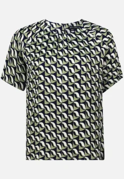 Betty Barclay Blusen*Schlupfbluse mit Rundhalsausschnitt Dark Blue/Green