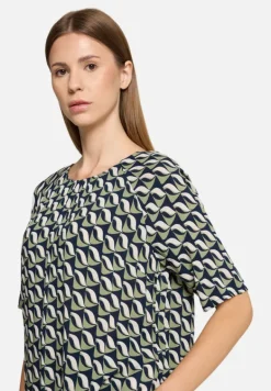 Betty Barclay Blusen*Schlupfbluse mit Rundhalsausschnitt Dark Blue/Green