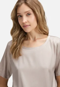 Betty Barclay Business Kleidung|Festliche Mode*Schlupfbluse mit Rundhalsausschnitt Taupe