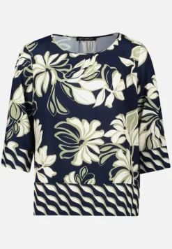 Betty Barclay Blusen*Schlupfbluse mit Rundhalsausschnitt Dark Blue/Green