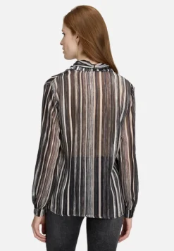Betty Barclay Blusen*Schlupfbluse mit Schleifenknoten Black/Taupe