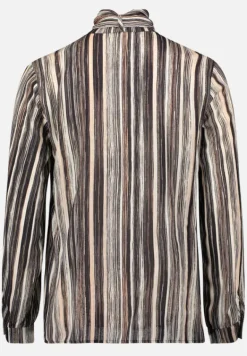 Betty Barclay Blusen*Schlupfbluse mit Schleifenknoten Black/Taupe