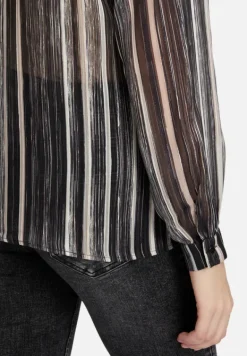 Betty Barclay Blusen*Schlupfbluse mit Schleifenknoten Black/Taupe
