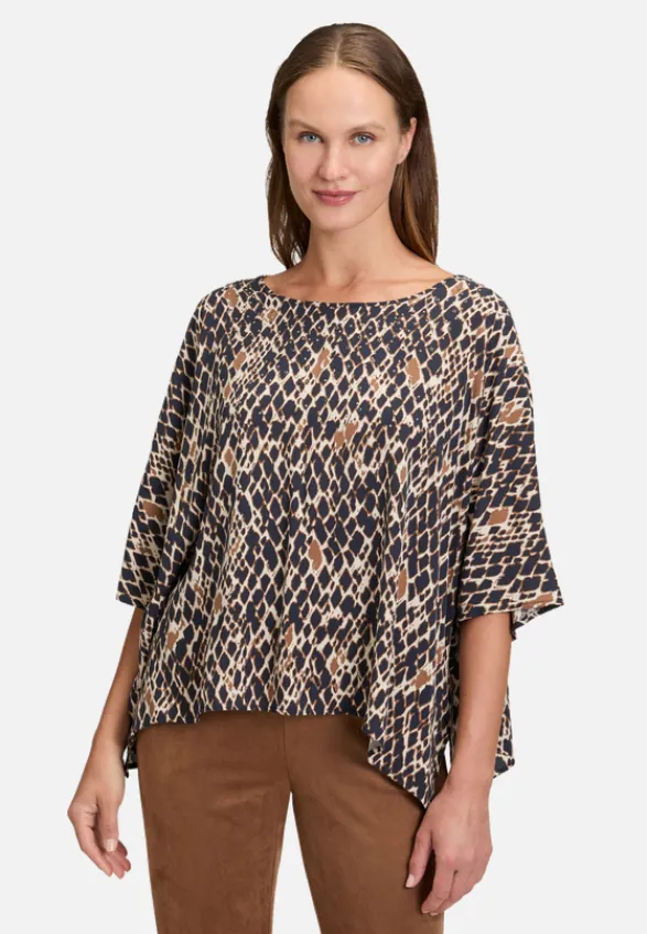 Betty Barclay Blusen*Schlupfbluse mit Schmucksteinen Dark Blue/Brown
