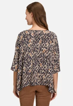 Betty Barclay Blusen*Schlupfbluse mit Schmucksteinen Dark Blue/Brown