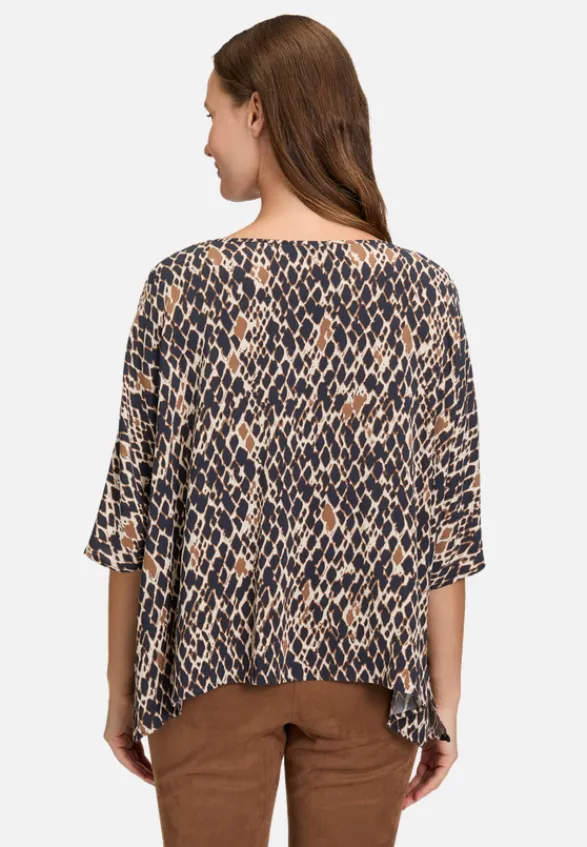 Betty Barclay Blusen*Schlupfbluse mit Schmucksteinen Dark Blue/Brown