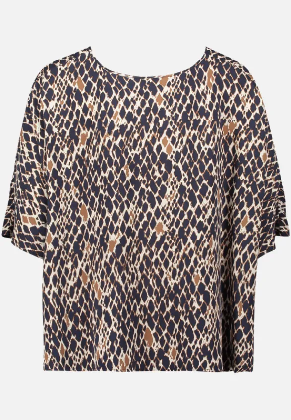 Betty Barclay Blusen*Schlupfbluse mit Schmucksteinen Dark Blue/Brown