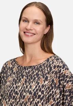 Betty Barclay Blusen*Schlupfbluse mit Schmucksteinen Dark Blue/Brown