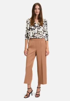 Betty Barclay Blusen*Schlupfbluse mit Stehkragen Schwarz/Beige