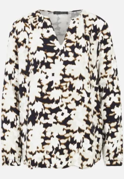 Betty Barclay Blusen*Schlupfbluse mit Stehkragen Schwarz/Beige