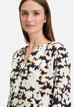 Betty Barclay Blusen*Schlupfbluse mit Stehkragen Schwarz/Beige