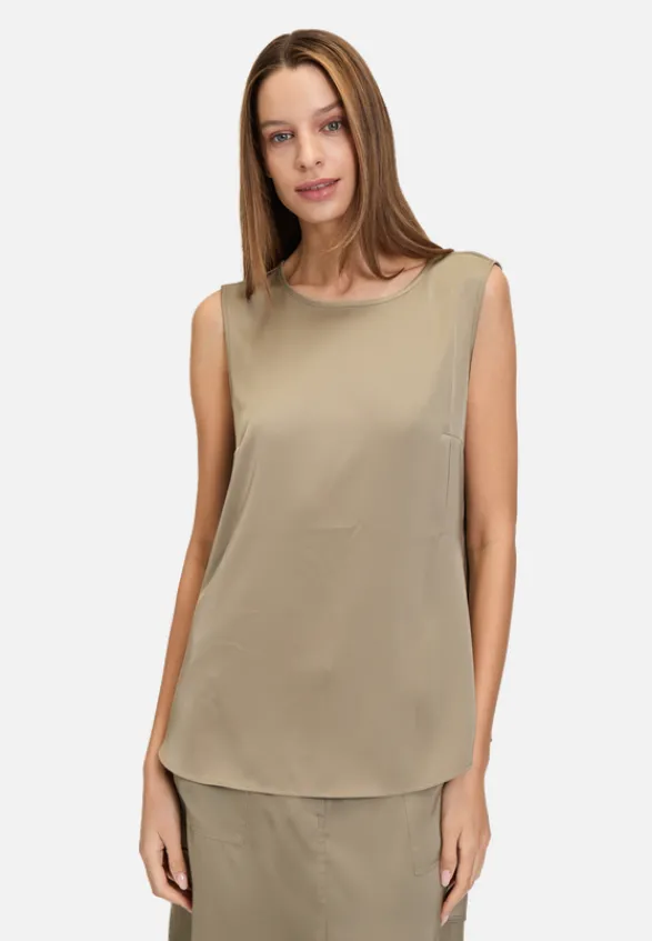 Betty Barclay Festliche Mode|Blusen*Schlupfbluse unifarben Soft Olive