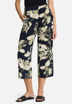 Betty Barclay Hosen*Schlupfhose mit Bundfalten Dark Blue/Green