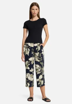 Betty Barclay Hosen*Schlupfhose mit Bundfalten Dark Blue/Green