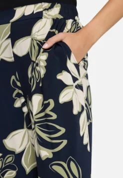 Betty Barclay Hosen*Schlupfhose mit Bundfalten Dark Blue/Green