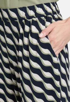Betty Barclay Hosen*Schlupfhose mit Bundfalten Dark Blue/Green