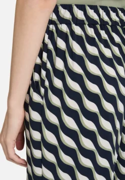 Betty Barclay Hosen*Schlupfhose mit Bundfalten Dark Blue/Green