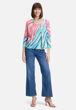 Betty Barclay Strick*Shirtjacke mit Rippenstruktur Mint/Rosé