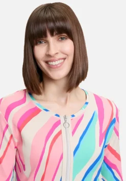Betty Barclay Strick*Shirtjacke mit Rippenstruktur Mint/Rosé