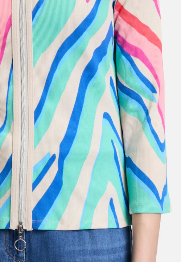 Betty Barclay Strick*Shirtjacke mit Rippenstruktur Mint/Rosé