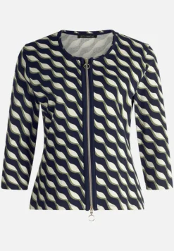 Betty Barclay Strick*Shirtjacke mit Rippenstruktur Dark Blue/Green