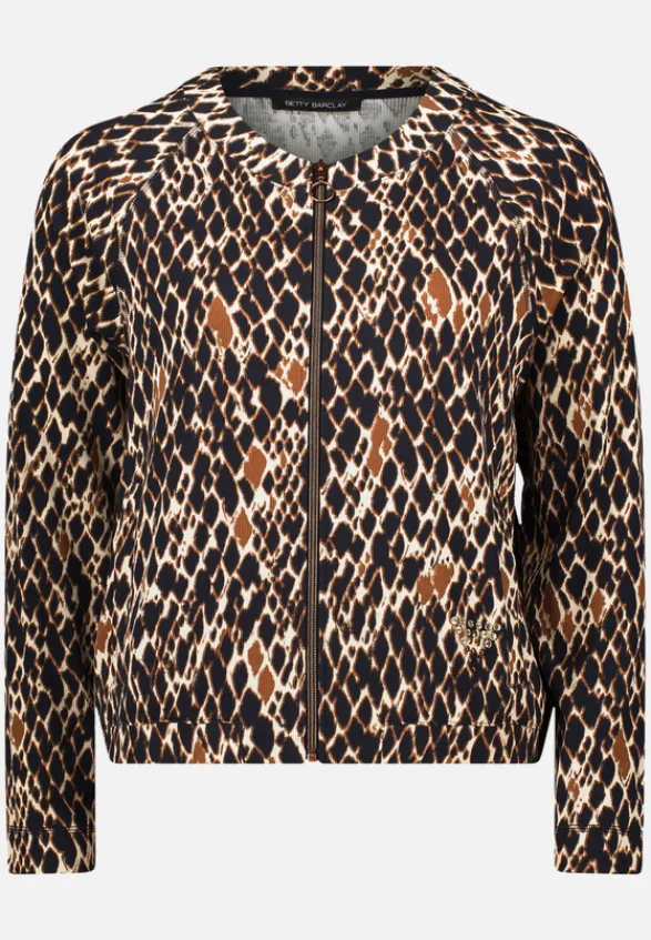 Betty Barclay Strick*Shirtjacke mit Rippenstruktur Dark Blue/Brown