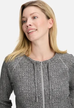 Betty Barclay Strick*Shirtjacke mit Rippenstruktur Grau/Grau