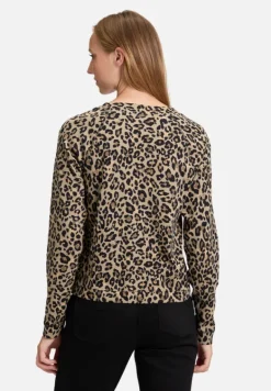 Betty Barclay Strick*Shirtjacke mit Rippenstruktur Khaki/Schwarz
