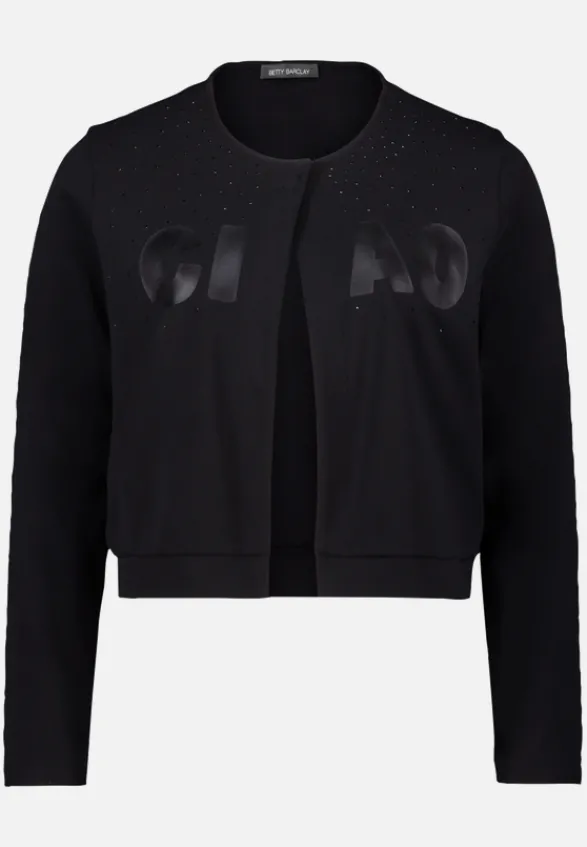 Betty Barclay Strick*Shirtjacke mit Rundhalsausschnitt Schwarz
