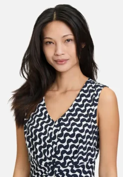 Betty Barclay Kleider*Shirtkleid ohne Arm Dunkelblau/Weiß