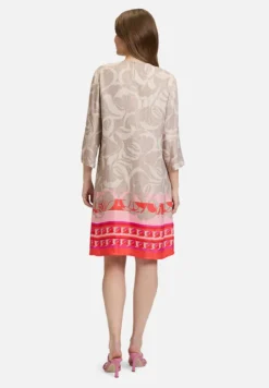 Betty Barclay Kleider*Sommerkleid mit Rundhalsausschnitt Taupe/Rot