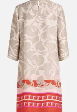 Betty Barclay Kleider*Sommerkleid mit Rundhalsausschnitt Taupe/Rot