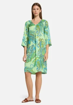 Betty Barclay Kleider*Sommerkleid mit V-Ausschnitt Green/Blue