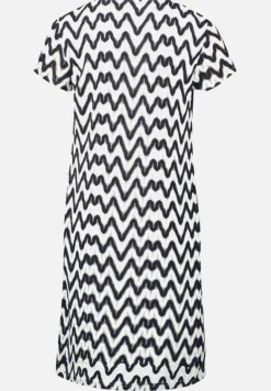 Betty Barclay Kleider*Sommerkleid mit V-Ausschnitt Dunkelblau/Weiß