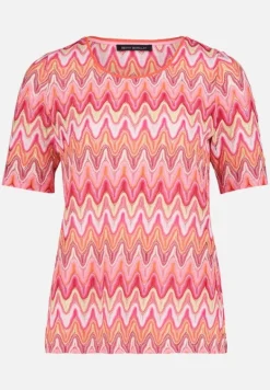 Betty Barclay Shirts*Spitzenshirt mit Rippbündchen Red/Rosè