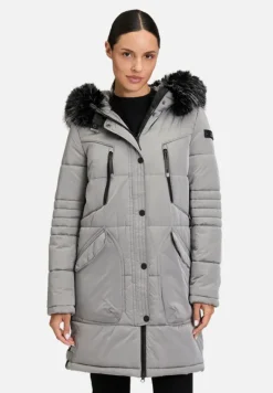 Betty Barclay Mäntel*Steppjacke mit Kapuze Silbergrau