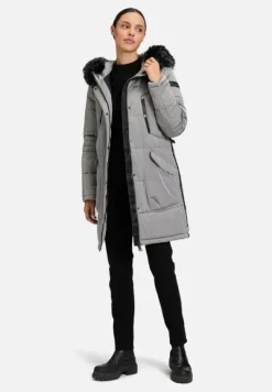 Betty Barclay Mäntel*Steppjacke mit Kapuze Silbergrau