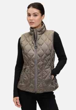 Betty Barclay Westen*Steppweste mit Stehkragen Taupe