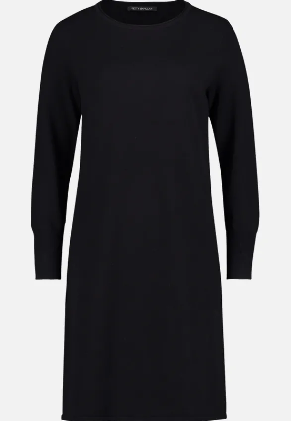 Betty Barclay Basics|Kleider*Strickkleid mit Rundhalsausschnitt Schwarz