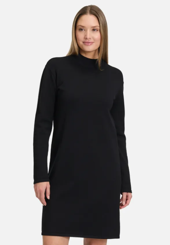 Betty Barclay Kleider*Strickkleid mit Stehkragen Schwarz