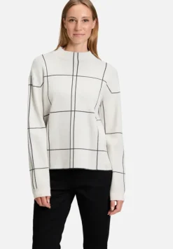 Betty Barclay Strick*Strickpullover kariert Patch Beige/Grey