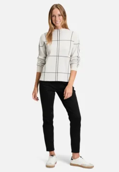 Betty Barclay Strick*Strickpullover kariert Patch Beige/Grey