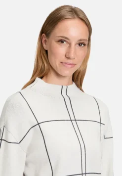 Betty Barclay Strick*Strickpullover kariert Patch Beige/Grey