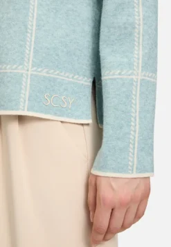Betty Barclay Strick*Strickpullover kariert Patch Mint/Beige