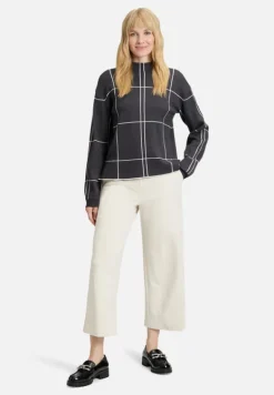 Betty Barclay Strick*Strickpullover kariert Patch Grey/Beige