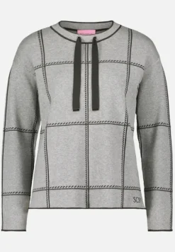 Betty Barclay Strick*Strickpullover kariert Patch Grey/Grey