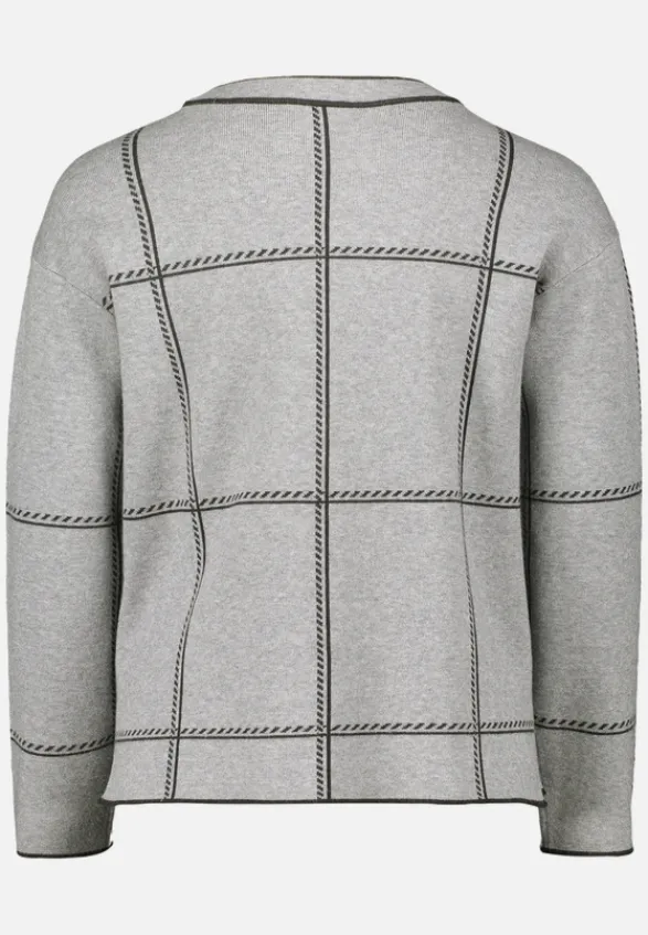 Betty Barclay Strick*Strickpullover kariert Patch Grey/Grey