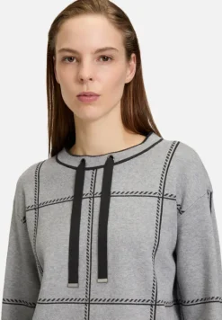 Betty Barclay Strick*Strickpullover kariert Patch Grey/Grey