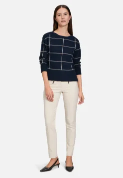 Betty Barclay Strick*Strickpullover langarm Patch Dark Blue/Nature